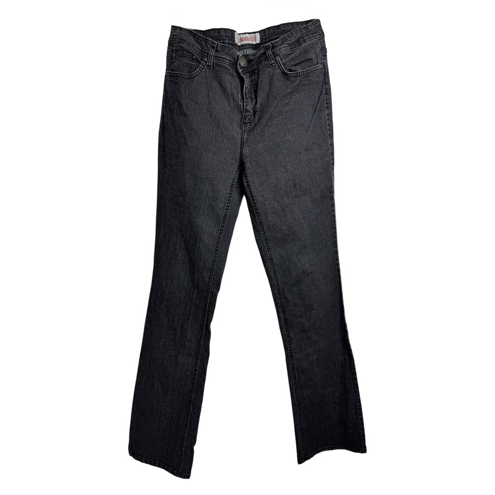 Faded Glory Womens Black Stretch Bootcut Jeans Tall Size 8